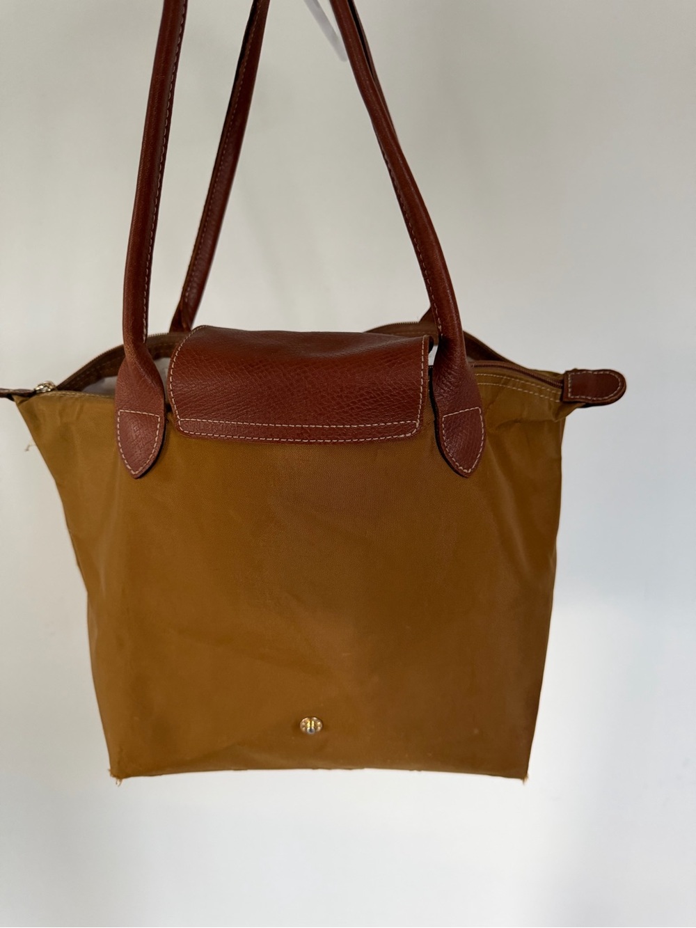 Vintage Longchamp Le Pliage Tote Bag in Brown/Camel Medium Long Strap - Picture 2 of 8